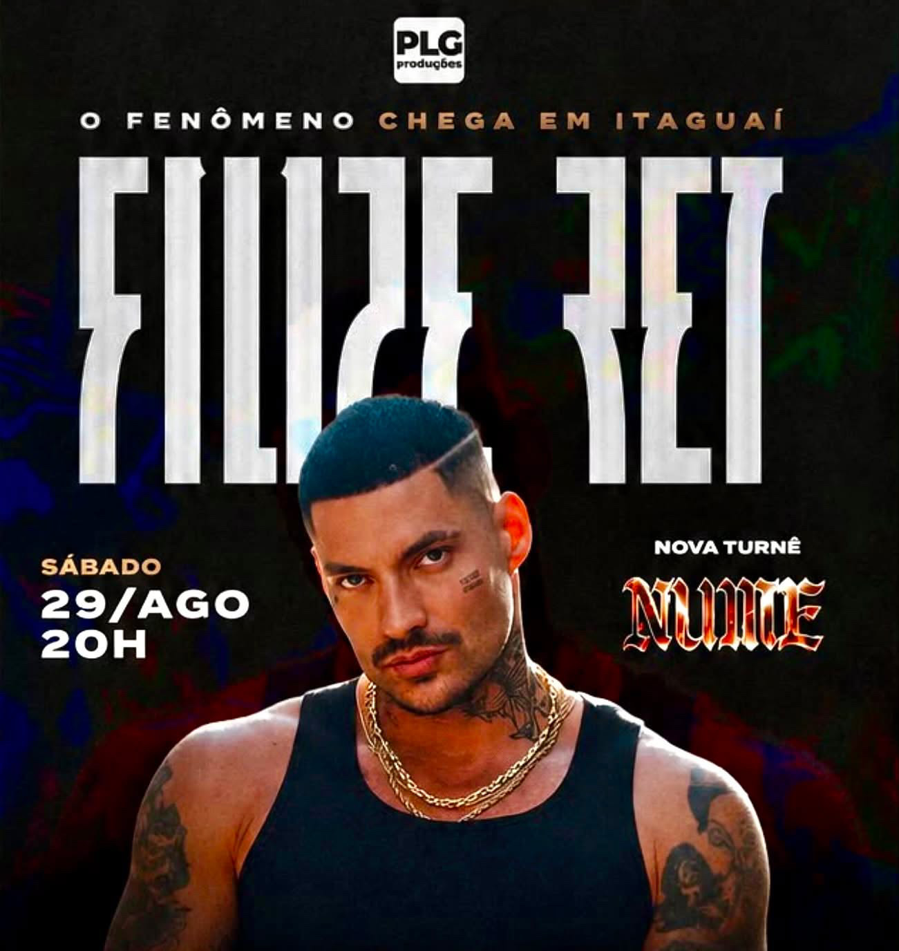 Filipe Ret traz turnê “NUME” para Itaguaí no dia 29 de agosto; ingressos são limitados