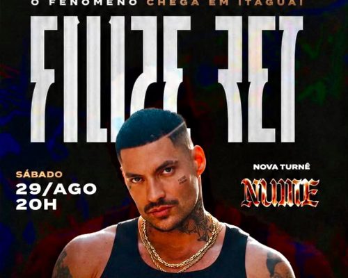 Filipe Ret traz turnê “NUME” para Itaguaí no dia 29 de agosto; ingressos são limitados