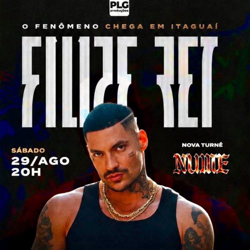 Filipe Ret traz turnê “NUME” para Itaguaí no dia 29 de agosto; ingressos são limitados