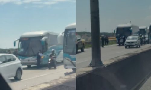 CRIMINOSOS ATACAM ÔNIBUS DE EXCURSÃO COM CERCA DE 120 CRIANÇAS NA LINHA VERMELHA