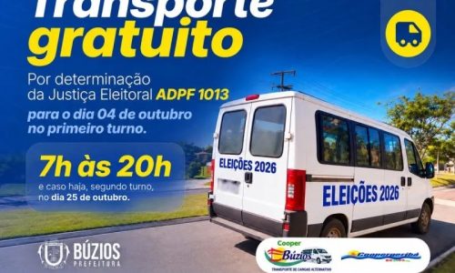 Búzios terá transporte público gratuito das 7h às 20h nas Eleições 2026