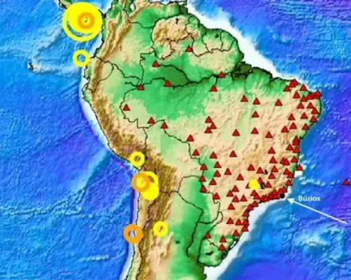 Tremor de magnitude 1,7 é registrado em Búzios após relatos de moradores